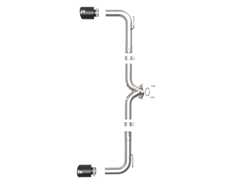 aFe Takeda 2-1/2in 304 SS Axle-Back Exhaust w/ Black Tip 14-18 Mazda 3 L4 2.0L/2.5L - 49-37014-B