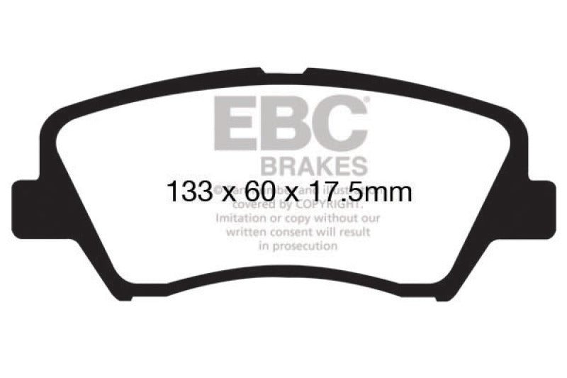 EBC 13+ Hyundai Elantra 1.8 Greenstuff Front Brake Pads - DP21874