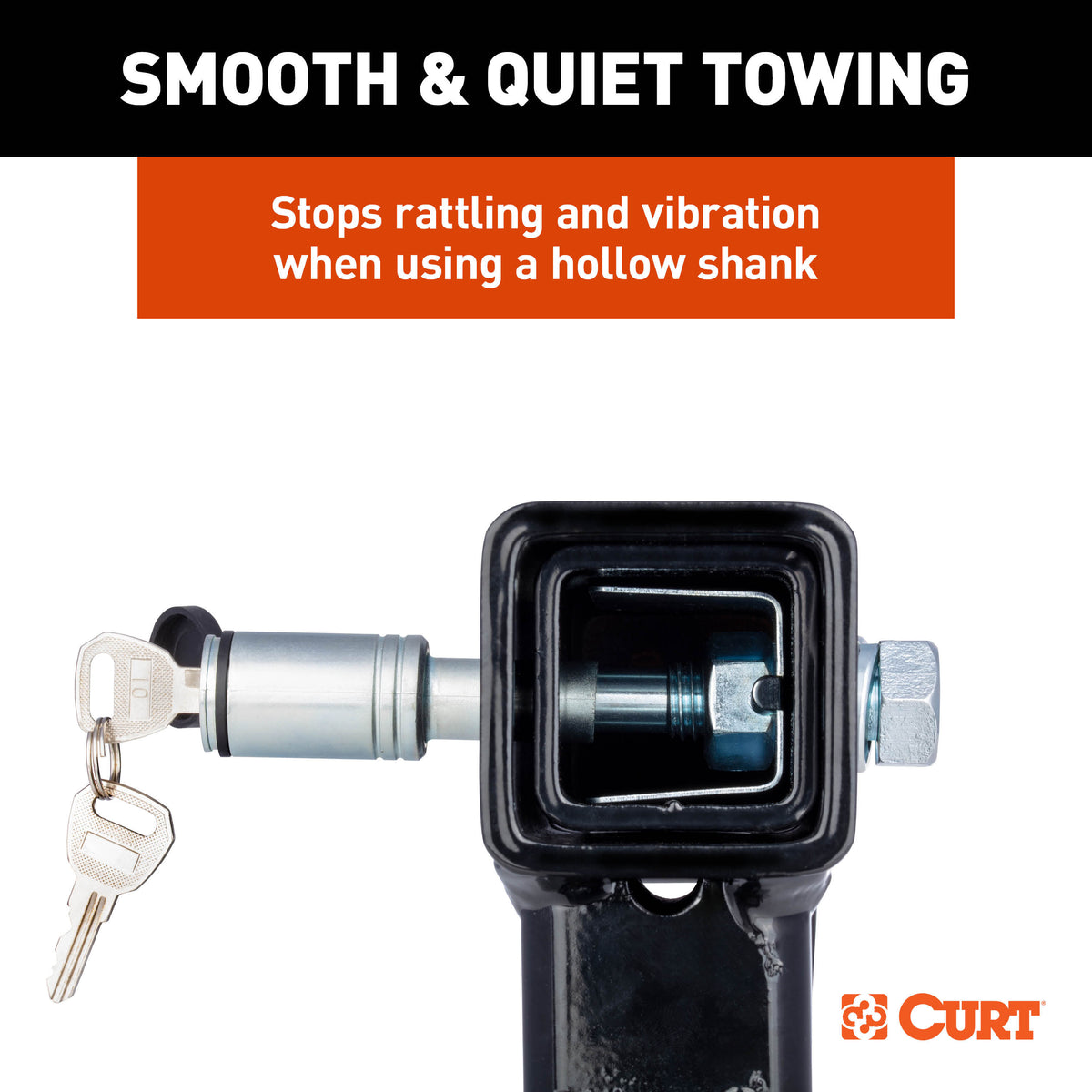CURT 23535 Anti-Rattle Hitch Lock, Fits 2" Receivers
