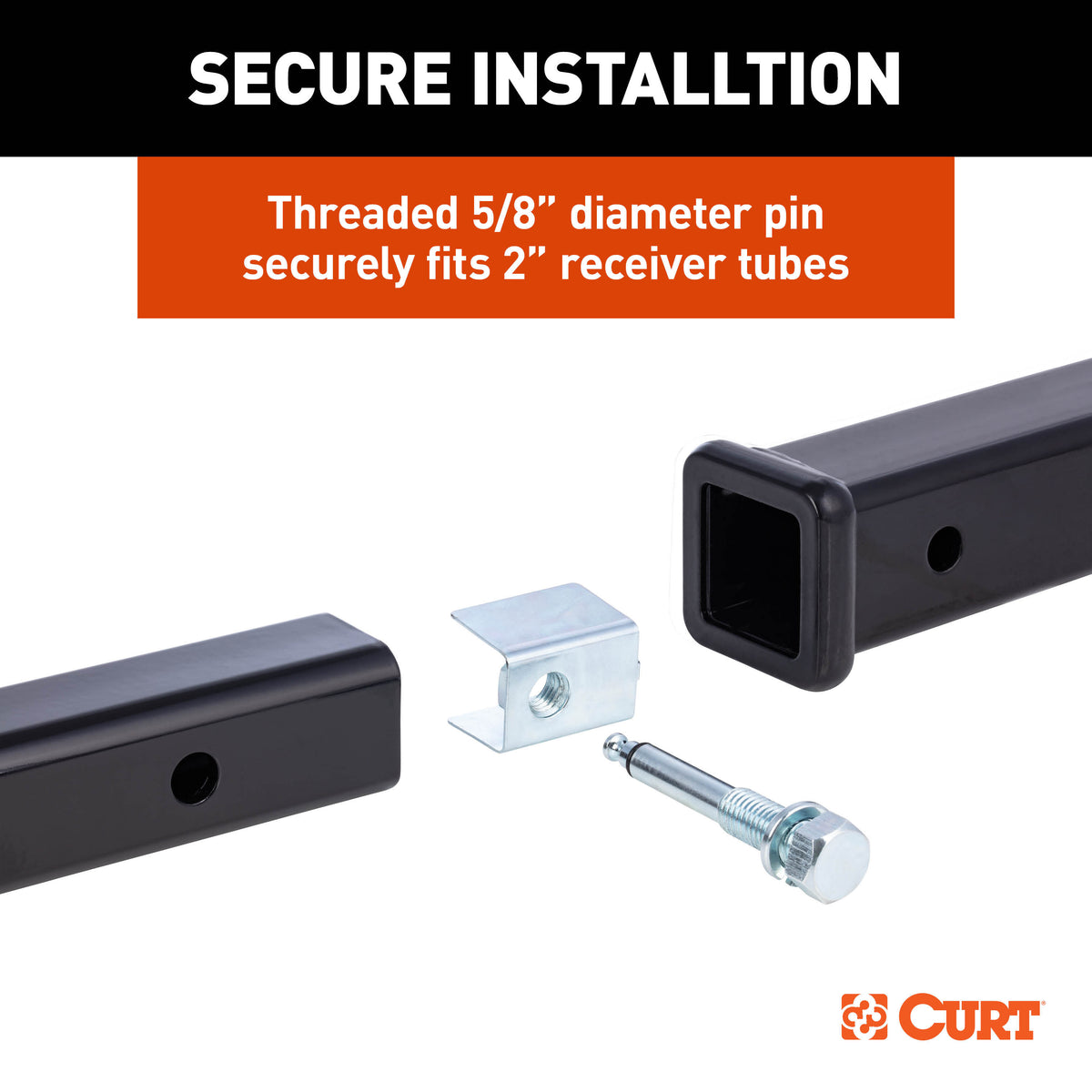 CURT 23535 Anti-Rattle Hitch Lock, Fits 2" Receivers