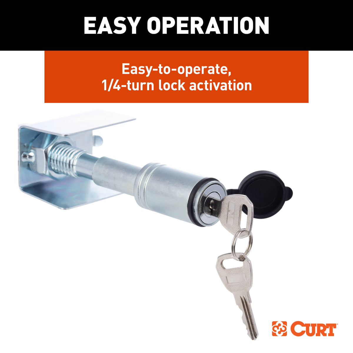 CURT 23535 Anti-Rattle Hitch Lock, Fits 2" Receivers