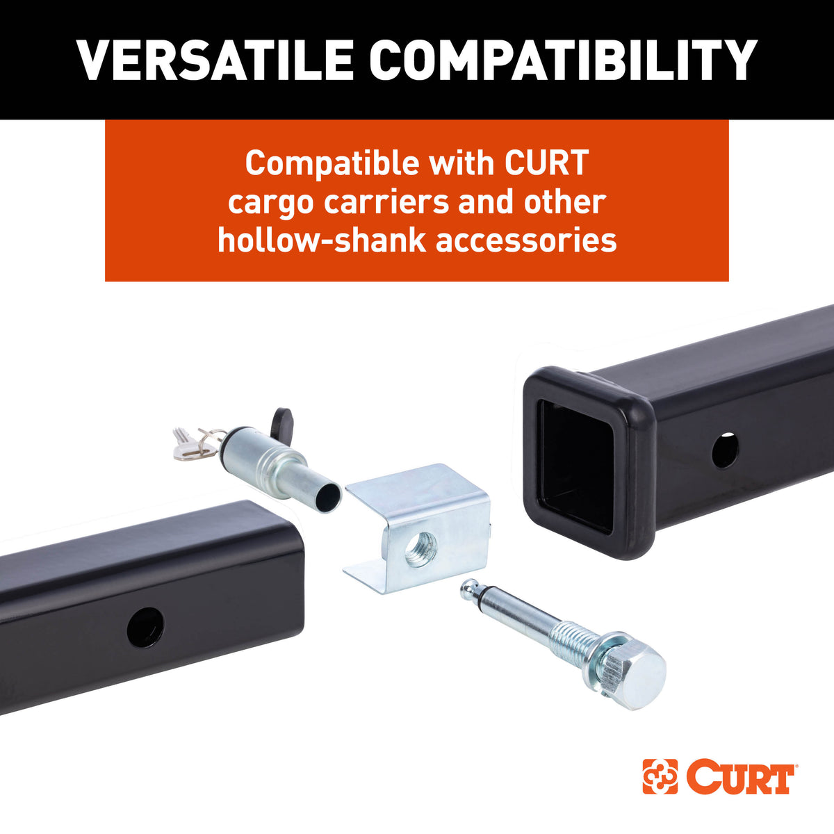CURT 23535 Anti-Rattle Hitch Lock, Fits 2" Receivers