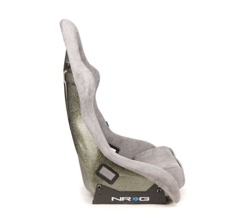 NRG FRP Bucket Seat ULTRA Edition - Large (Grey Alcantara/Pearlized Back) - FRP-302GY-ULTRA - close-up view 2 3