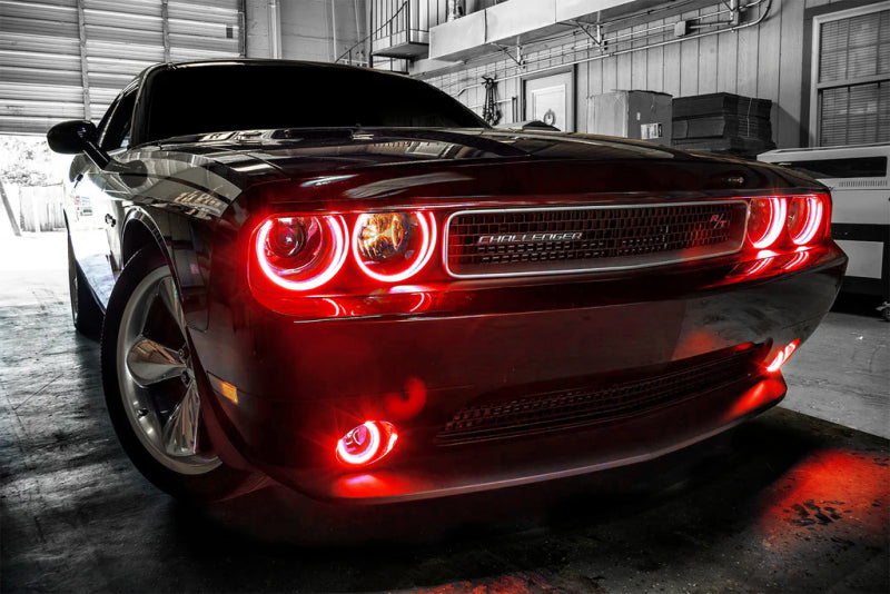 Oracle Dodge Challenger 08-14 LED Waterproof Halo Kit - Red SEE WARRANTY - 1292-003