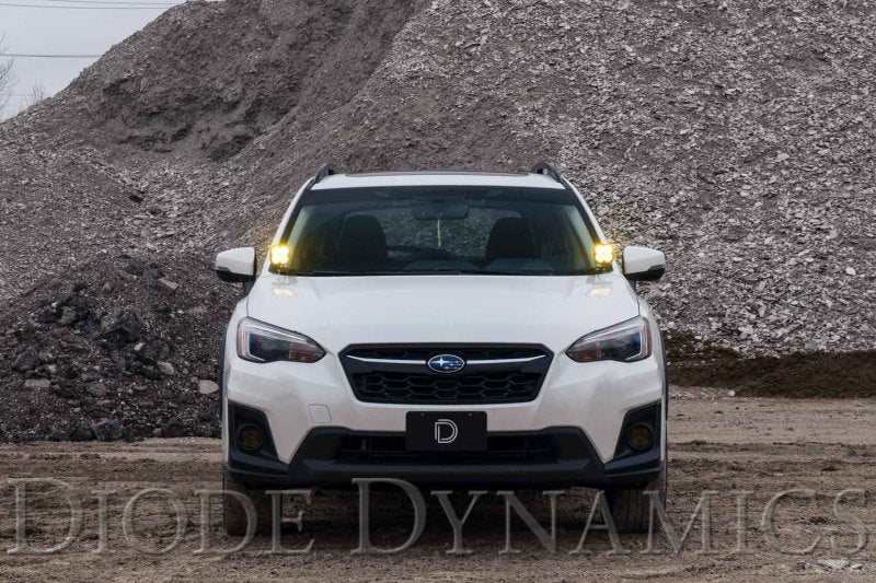Diode Dynamics 18-21 Subaru Crosstrek Stage Series 2in LED Ditch Light Kit - Sport Yellow Combo - DD6563 for 2018-2023 Subaru