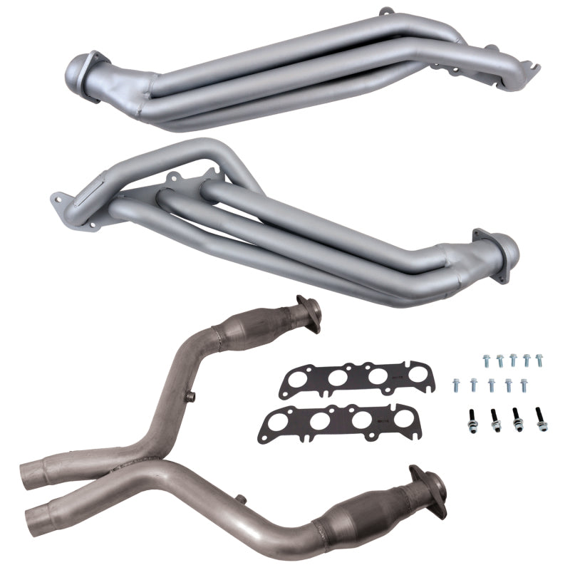 BBK 11-14 Ford Mustang GT 5.0 1-7/8in Long Tube Headers w/High Flow Catted X-Pipe (Ti Ceramic) - 18561