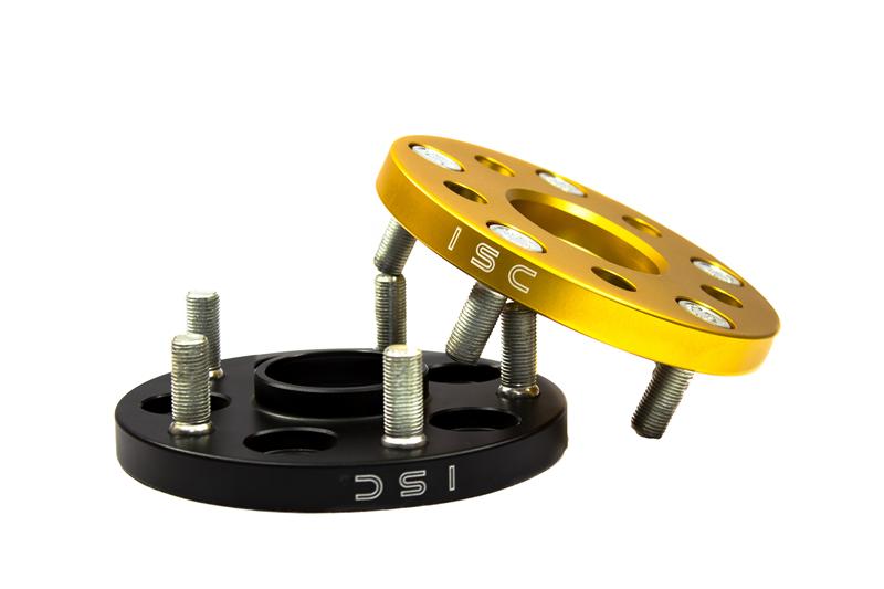 ISC Suspension 5x100 to 5x114 15mm Wheel Adapters Black - Set of 4 - WA15B by ISC Suspension - front view