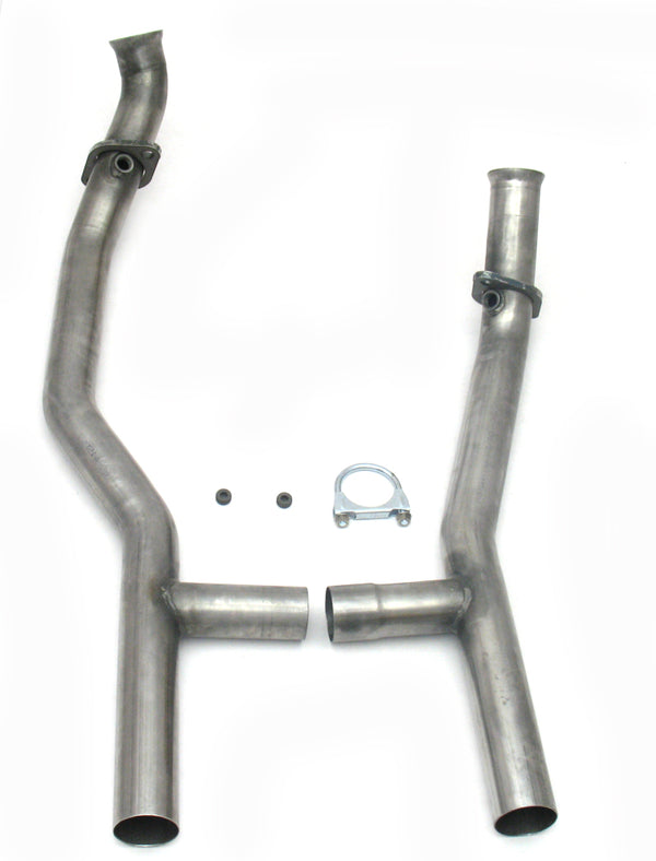 JBA 65-73 Ford Mustang 351W w/AOD Trans 409SS H-Pipe - 1657SH for 1964-1973 Ford Mustang - front view