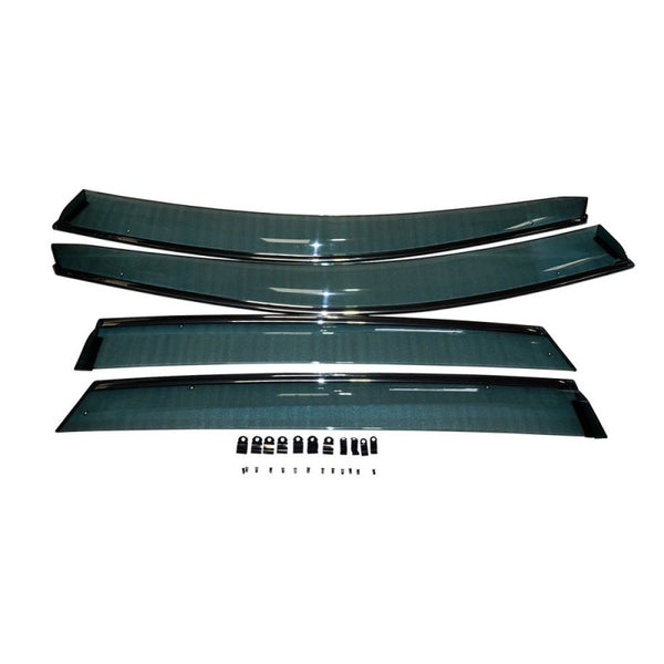BLOX Racing 07-11 CRV Door Sun Visors Smoke Acrylic 4pcs - BXPP-62005 - front view