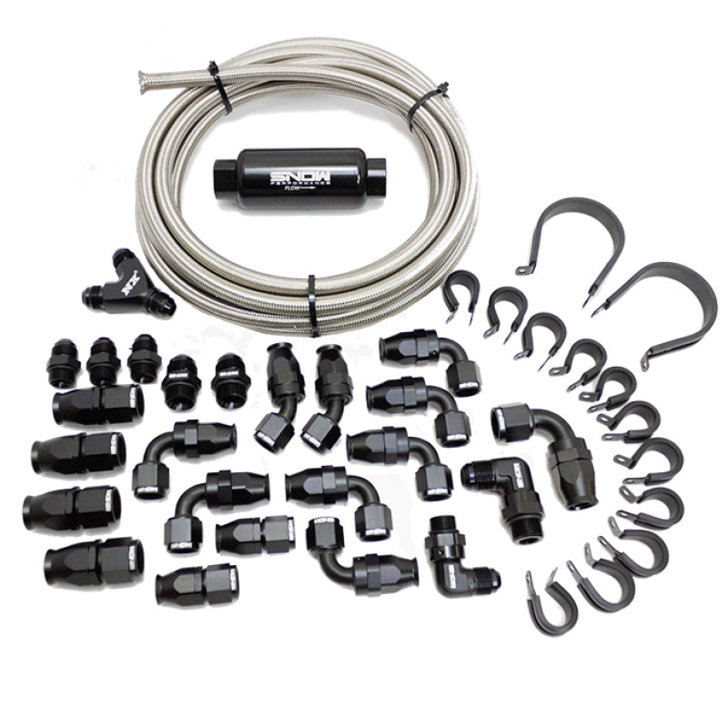 Snow Performance 10AN Braided Stainless Fuel Line Kit - SNF-60001 by Snow Performance