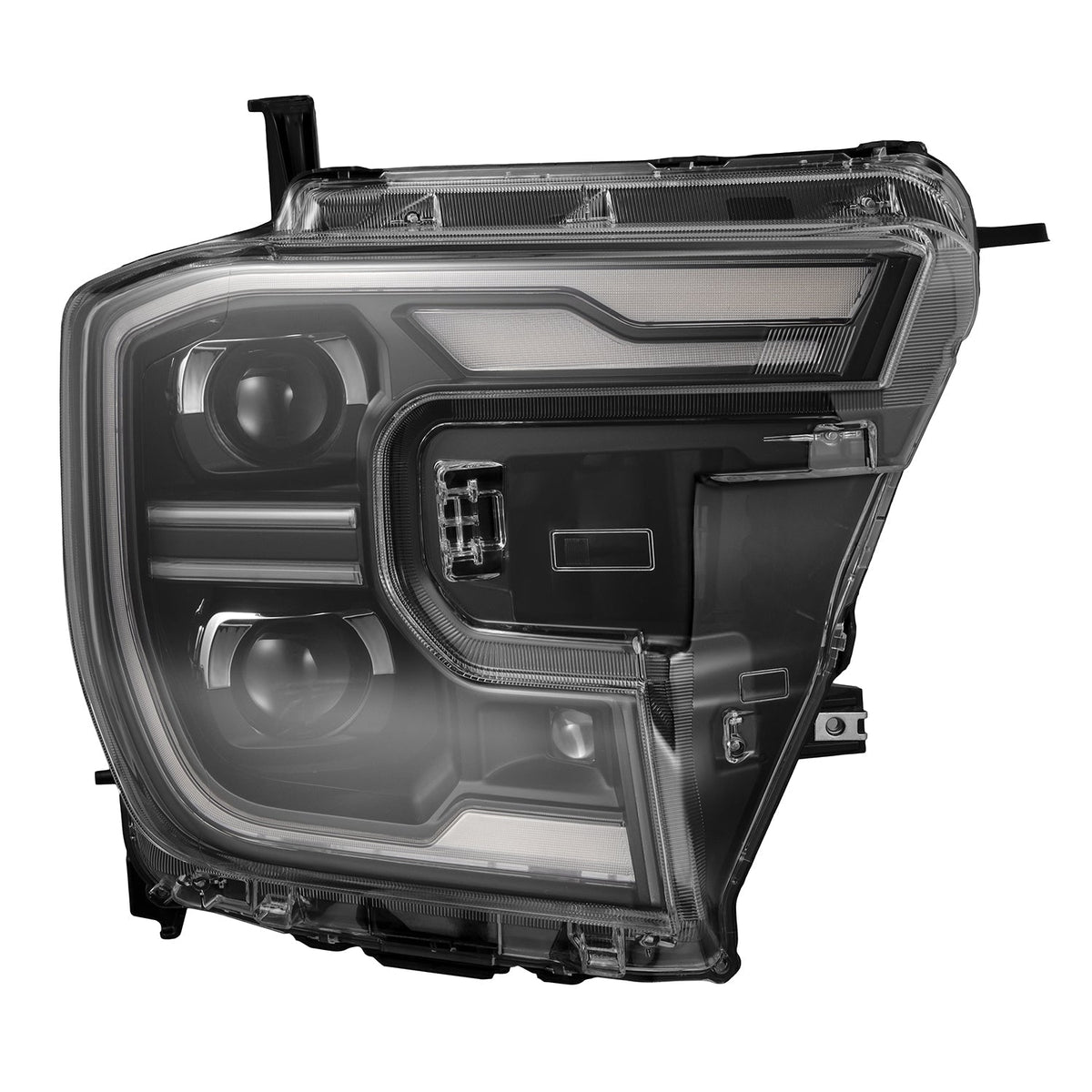 AlphaRex 24-26 Ford Ranger LUXX LED Proj Headlights Blk w/Activ Light/Seq Signal/Switchback - 880903 for 2024-2026 Ford Range