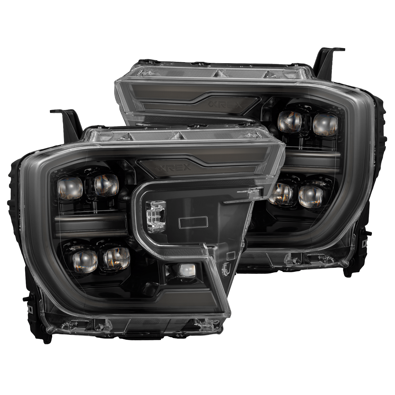 AlphaRex 24-26 Ford Ranger NOVA LED Proj Headlights Alpha Blk w/Activ Light/Seq Signal/Switchback - 880892 for 2024-2026 Ford