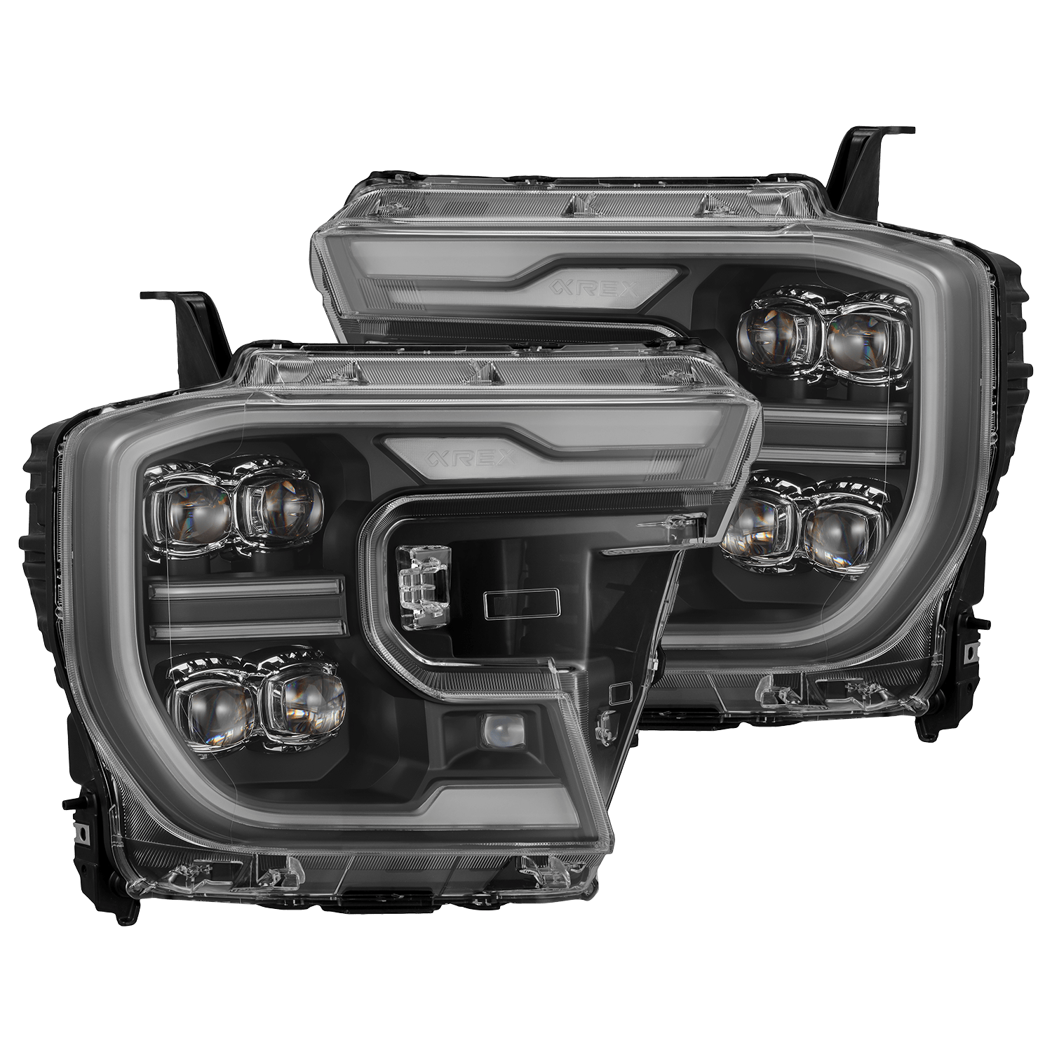 AlphaRex 24-26 Ford Ranger NOVA LED Proj Headlights Blk w/Activ Light/Seq Signal/Switchback - 880893 for 2024-2026 Ford Range