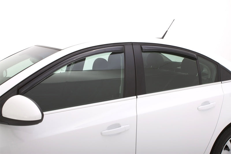 AVS 11-15 Chevy Cruze Ventvisor In-Channel Front &amp; Rear Window Deflectors 4pc - Smoke - 194611
