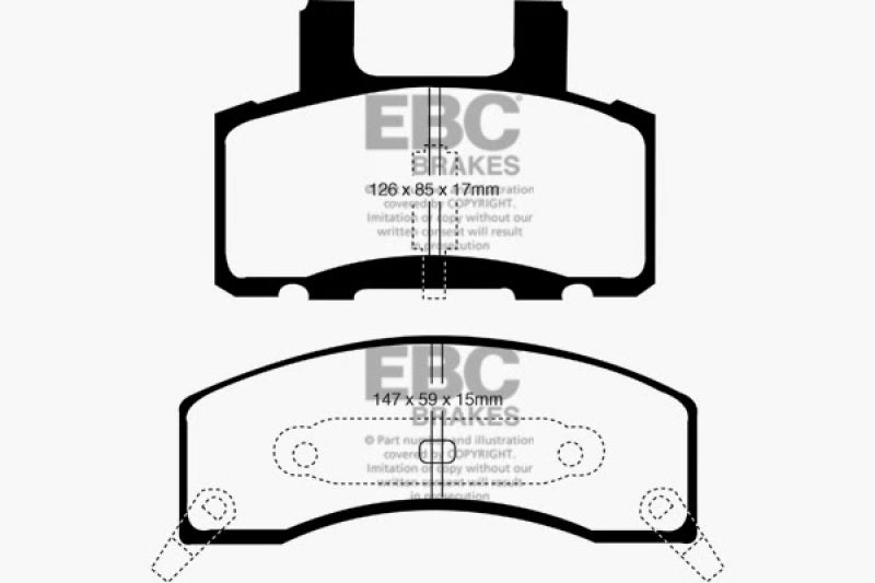 EBC 90-93 Chevrolet C20 8600 LB Greenstuff Front Brake Pads - DP61274