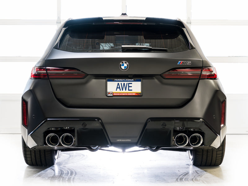 AWE BMW G90/G99 M5 Touring Edition Catback Exhaust - Chrome Silver Tips - 3015-42790