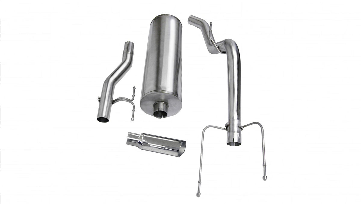 Corsa 2004-2005 -05 Dodge Ram Quad Cab/Short Bed 1500 4.7L V8 Polished Sport Cat-Back Exhaust - 24403