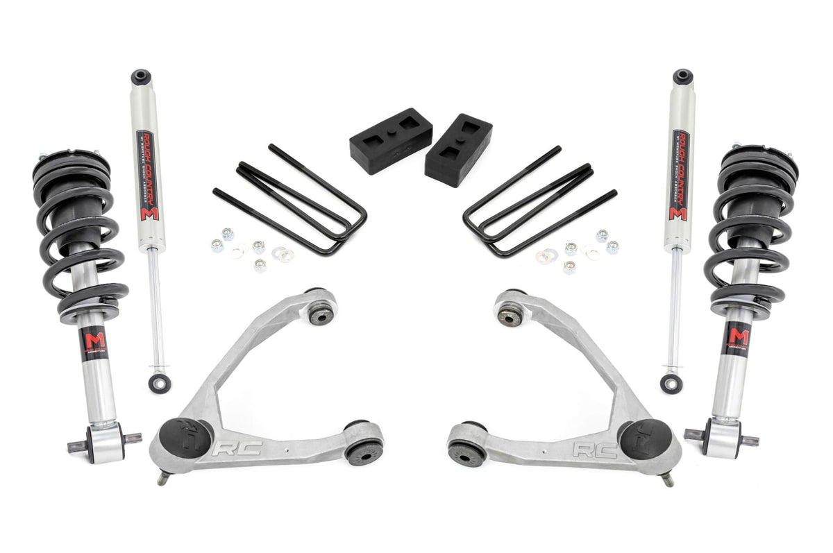 Rough Country - 3.5 Inch Lift Kit - Cast Steel - M1 Strut - Chevy/GMC 1500 (07-13) - 24640