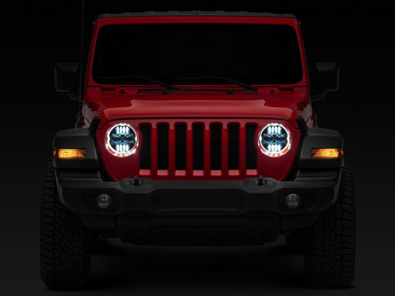Raxiom 18-23 Jeep Wrangler JL Axial Series 9-In Angel Eye LED Headlights- Blk Housing (Clear Lens) - J171705