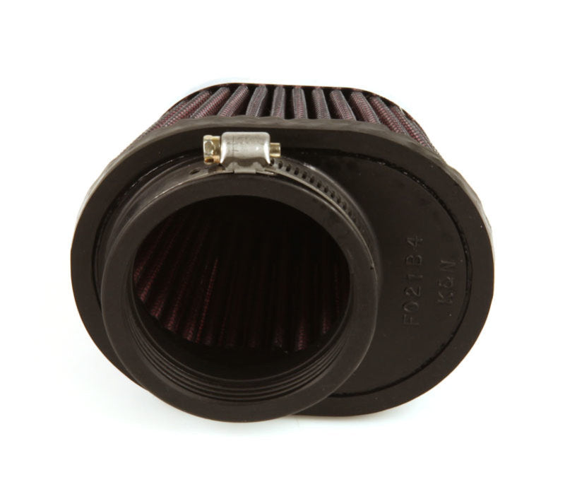 K&amp;N Uni Chrome Oval Tapered Filter 2.125in FlgID x 4inB OL x 3inB OW x 3inT OL x 2inT OW x 2.75in H - RC-0981