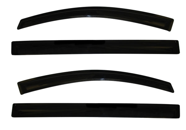 AVS 11-18 Toyota Sienna Ventvisor Outside Mount Window Deflectors 4pc - Smoke - 94365 for 2011-2020 Toyota Sienna - front vie
