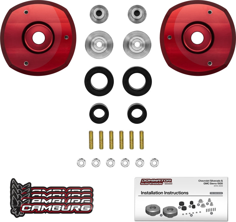 Camburg 19-24 Chevrolet Silverado 1500 2in. Front Spring Preload Spacer Kit (Red) - CAM-210109