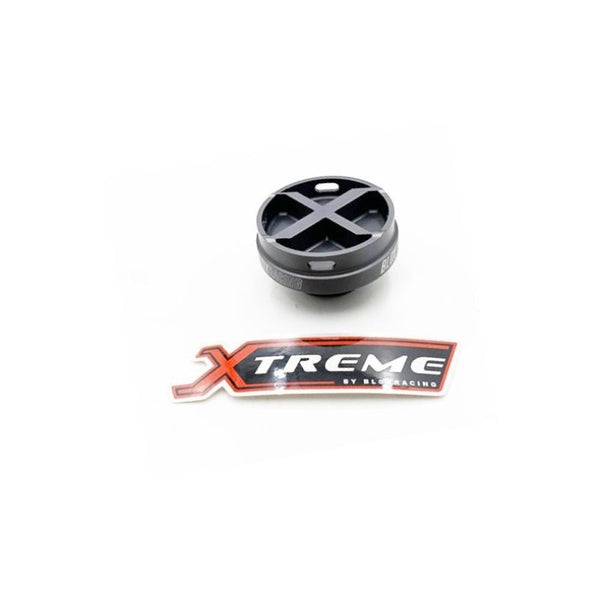 BLOX Racing Xtreme Line Billet Honda Oil Cap - Gun Metal - BXAC-00502-GM - front view
