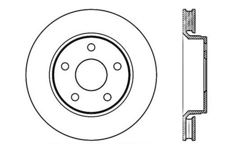StopTech 07-13 Jeep Wrangler Drilled Right Front Rotor - 128.67068R