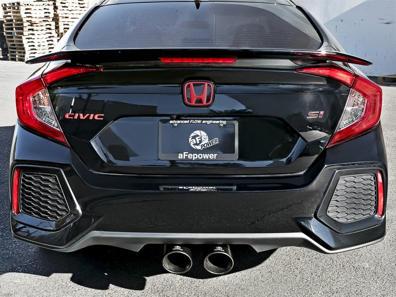 aFe Takeda 3in 304 SS Cat-Back Exhaust System w/ Black Tips 2017+ Honda Civic Si (4dr) I4 1.5L (t) - 49-36621-B