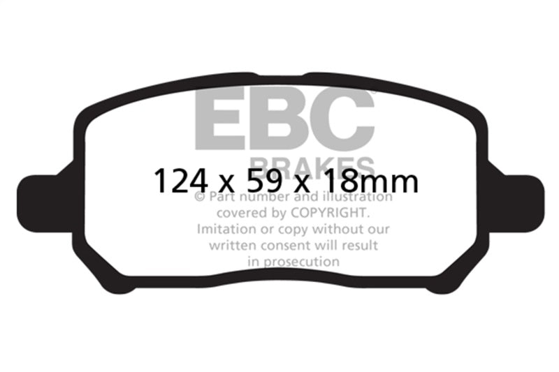 EBC 05-10 Chevrolet Cobalt 2.2 4 Lug Yellowstuff Front Brake Pads - DP41660R