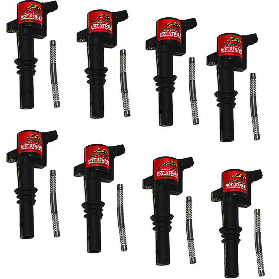 Granatelli 05-08 Ford 4.6L/5.4L 3V Hot Street Coil Packs - Black (Set of 8) - 25-3001
