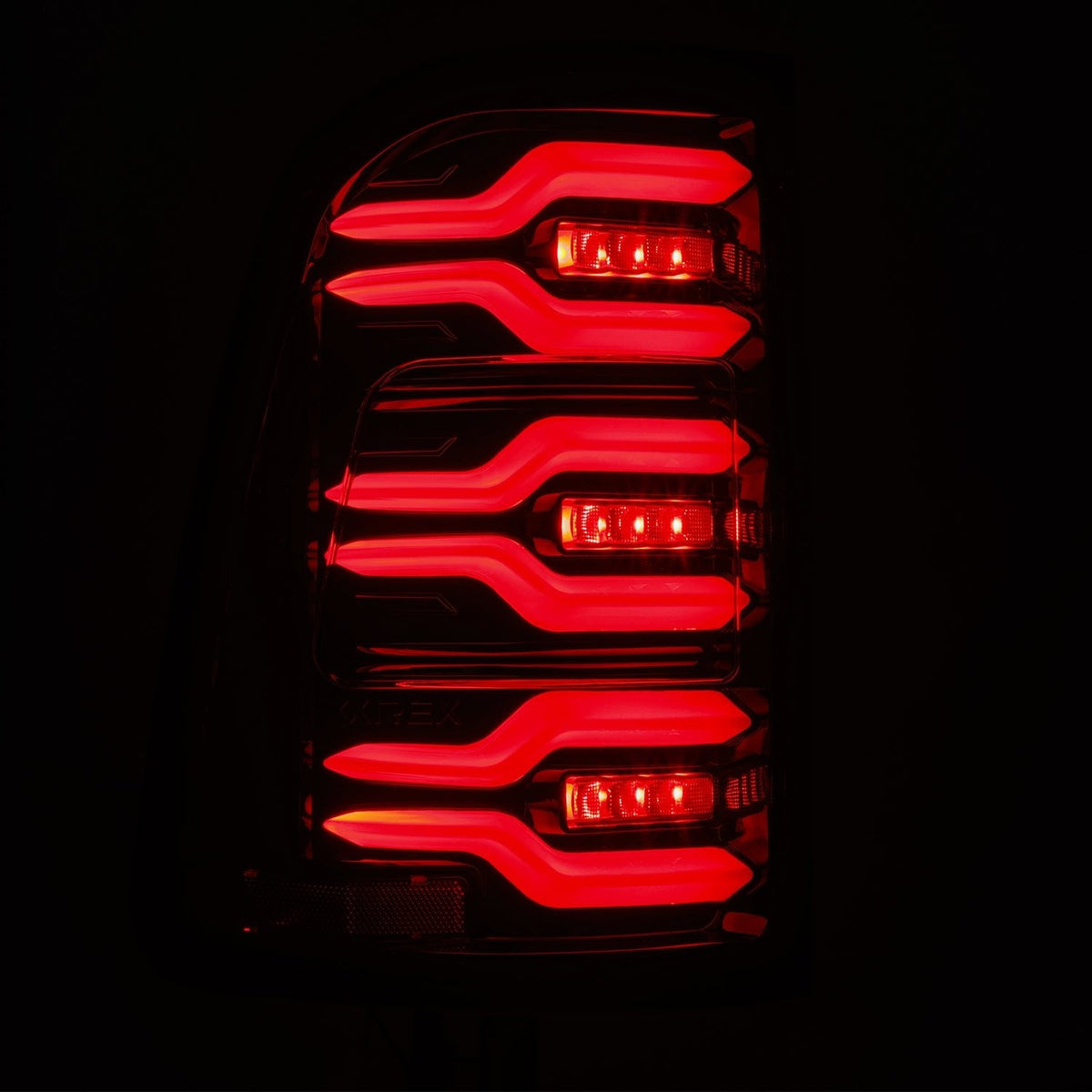 Alpharex 2025 Dodge Ram 1500 Luxx-Series LED Tail Lights - Black - 640042 for 2025 Dodge Ram 1500 - detail view