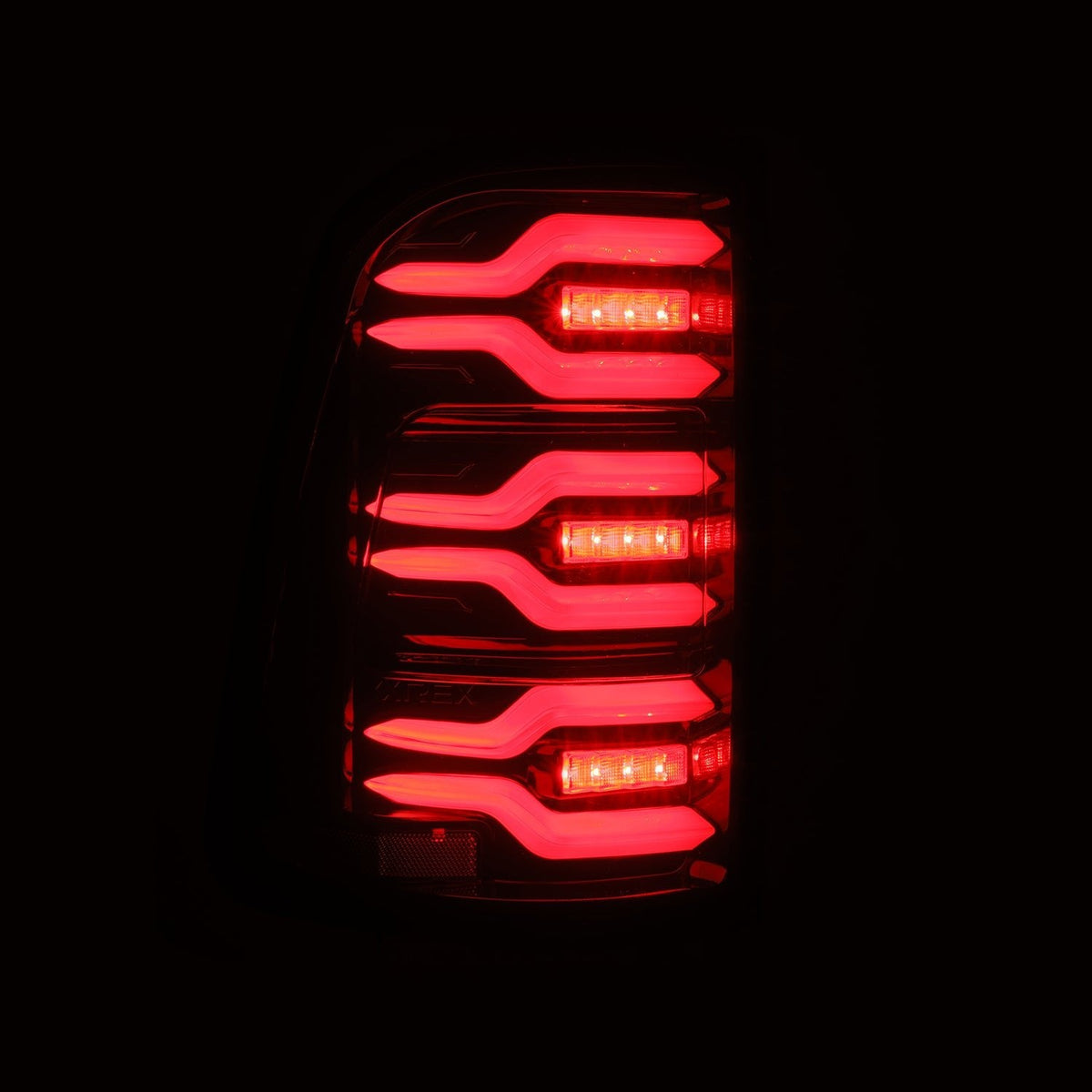 Alpharex 2025 Dodge Ram 1500 Luxx-Series LED Tail Lights - Black/Red - 640052 for 2025 Dodge Ram 1500 - detail view