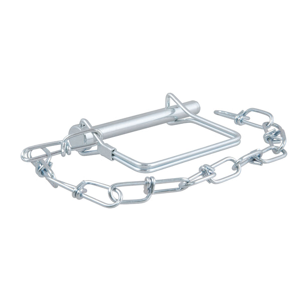 CURT 25034 Trailer Coupler Pin with 12-Inch Chain, 5/16-Inch Diameter x 3-Inch Long