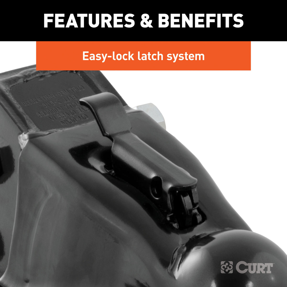 CURT 25330 Channel-Mount Adjustable Trailer Coupler, 2-5/16-Inch Hitch Ball, 14,000 lbs