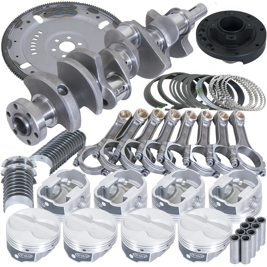 Eagle Ford 302 3.250in Crank 5.400in I-Beam Rods 4.030in Pistons 164 Tooth FP Balanced Assembly - B16351MA030 - front view