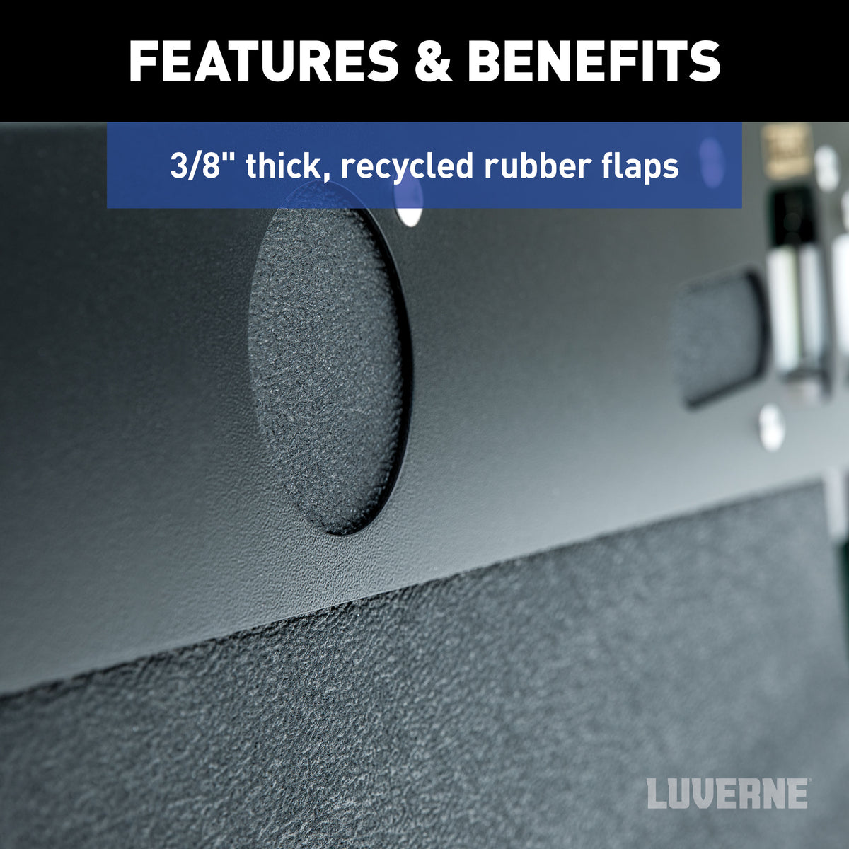 LUVERNE 255200 15-Inch Long Textured Rubber Tow Guard Hitch-Mounted Mud Flaps for 2, 2-1/2 or 3-Inch Ball Mount Shank