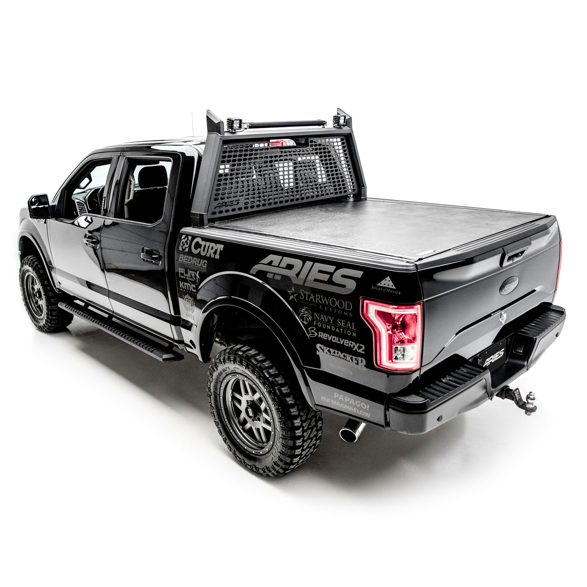 ARIES 2556008 AdvantEDGE Black Aluminum 75-Inch Truck Running Boards, Select Ford F-150