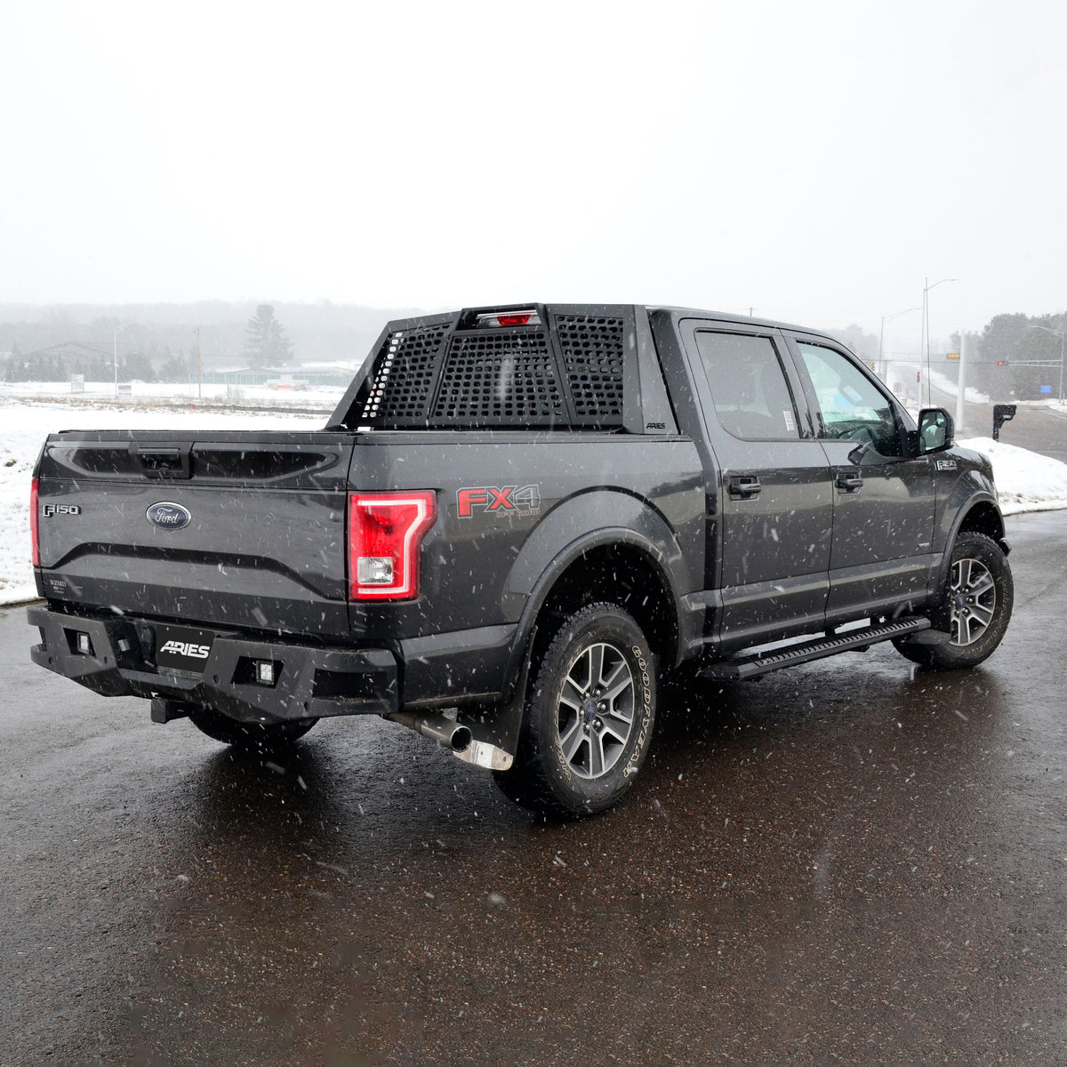 ARIES 2556014 AdvantEDGE Black Aluminum 75-Inch Truck Running Boards, Select Ford F-250, F-350 Super Duty