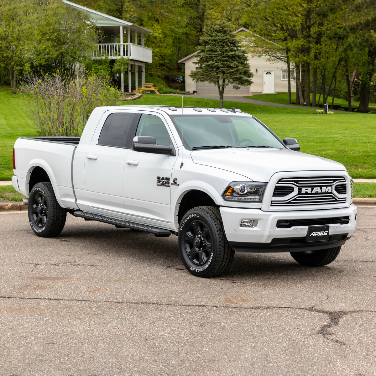 ARIES 2556026 AdvantEDGE Black Aluminum 91-Inch Truck Running Boards, Select Ram 2500, 3500