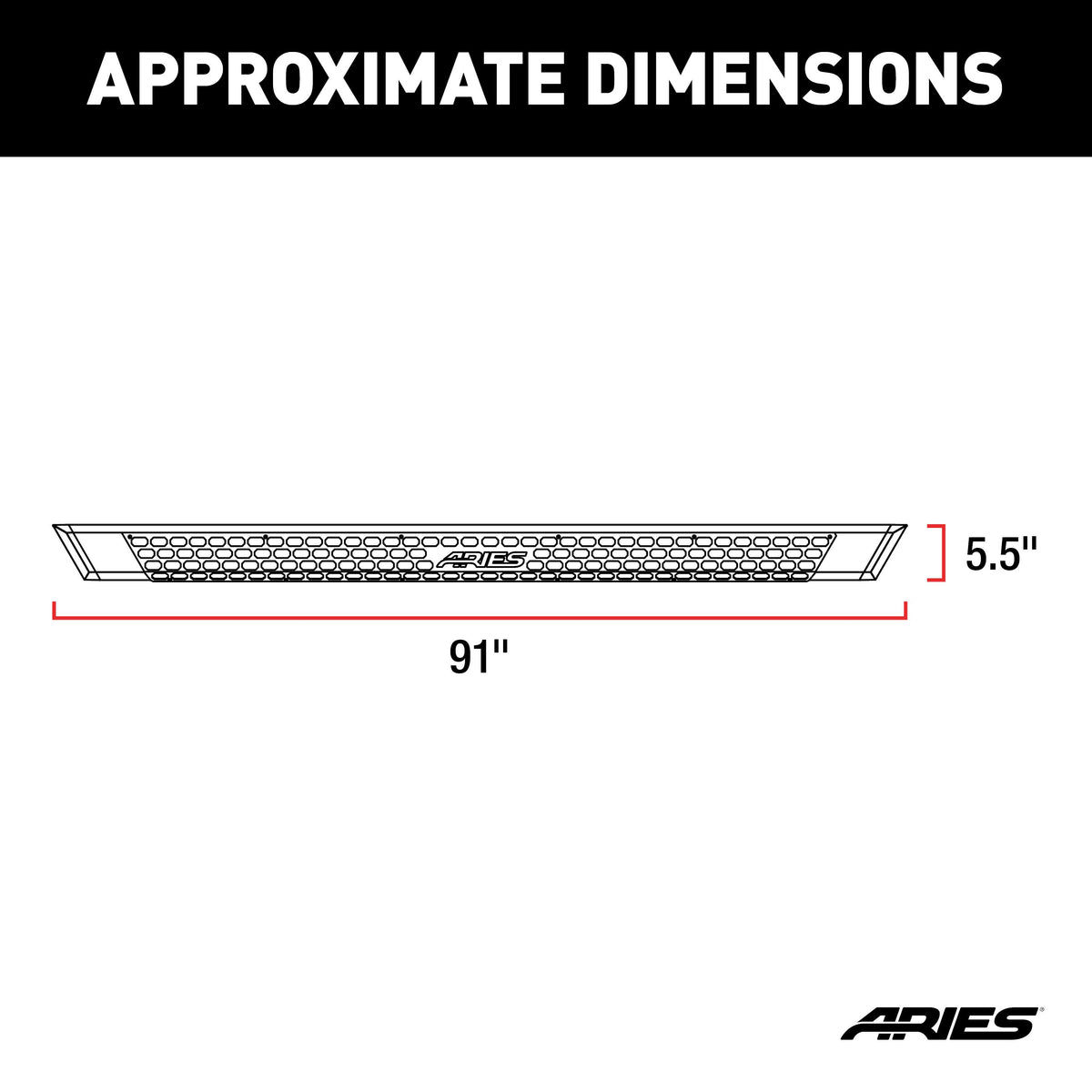 ARIES 2556047 AdvantEDGE Black Aluminum 91-Inch Truck Running Boards, Select Chevrolet Silverado, Tahoe, Suburban, GMC Sierra, Yukon