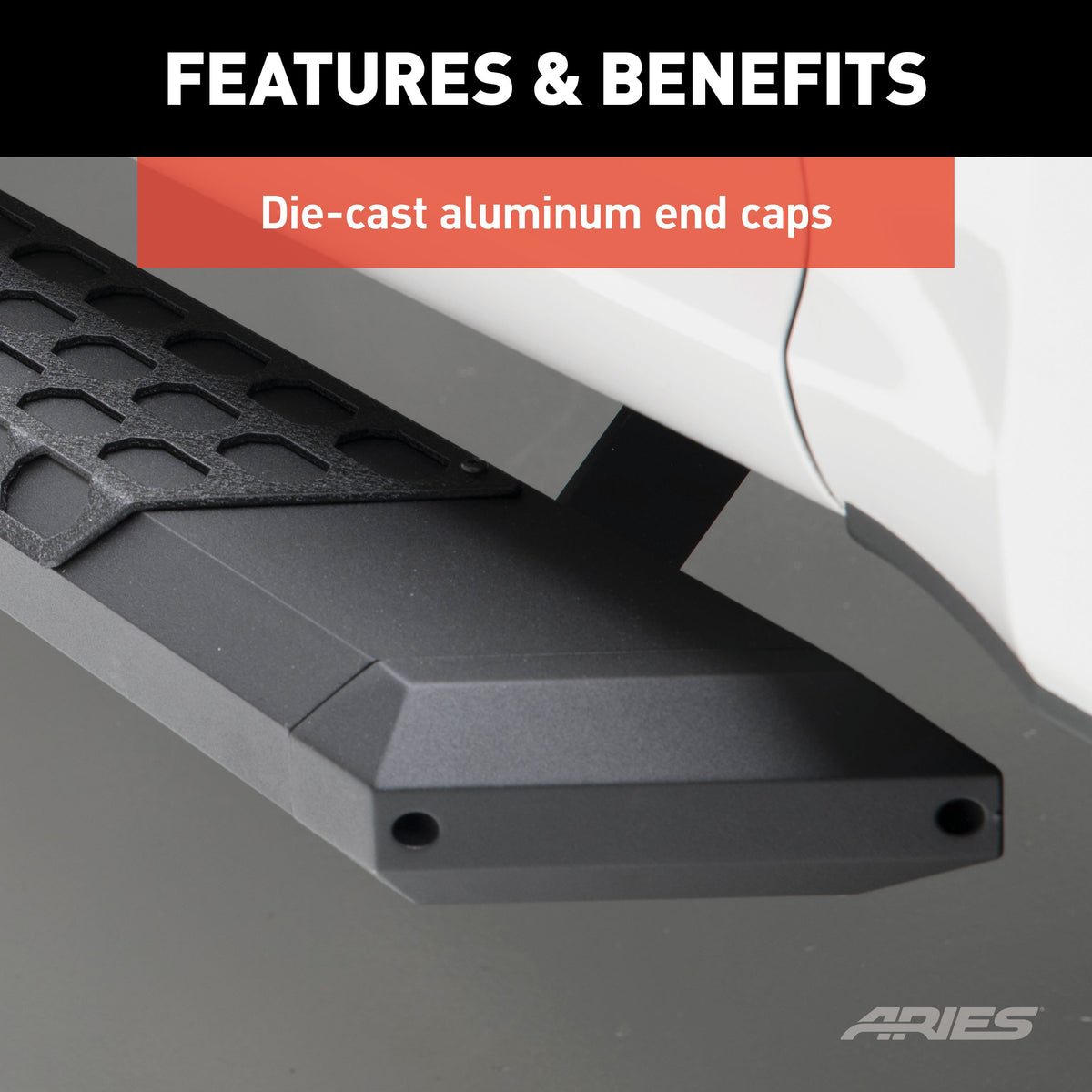 ARIES 2556047 AdvantEDGE Black Aluminum 91-Inch Truck Running Boards, Select Chevrolet Silverado, Tahoe, Suburban, GMC Sierra, Yukon