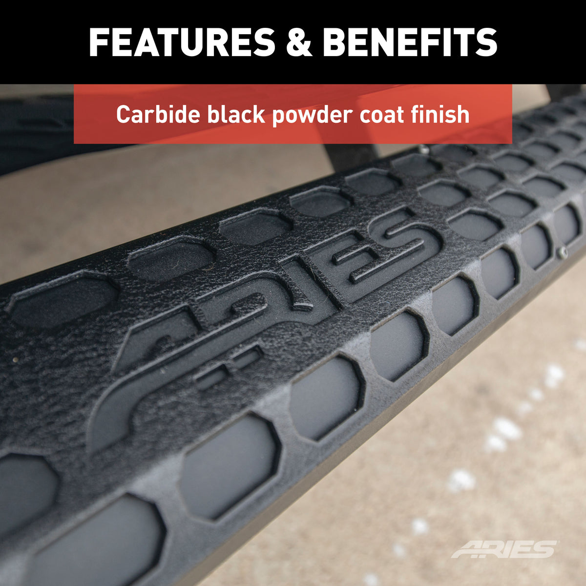 ARIES 2556047 AdvantEDGE Black Aluminum 91-Inch Truck Running Boards, Select Chevrolet Silverado, Tahoe, Suburban, GMC Sierra, Yukon