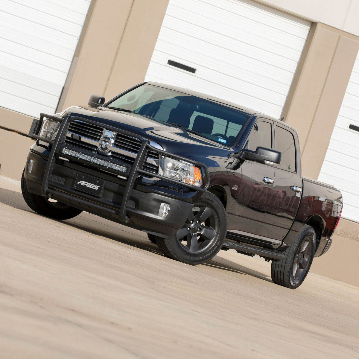 ARIES 2556049 AdvantEDGE Black Aluminum 91-Inch Truck Running Boards, Select Ram 1500
