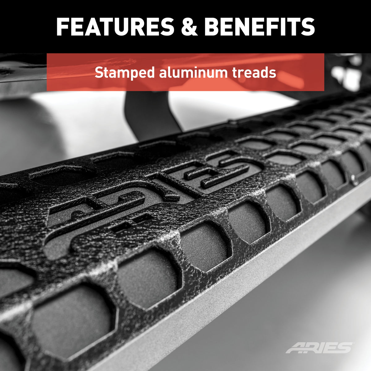ARIES 2556055 AdvantEDGE Black Aluminum 85-Inch Truck Running Boards, Select Toyota Tundra Crew Cab