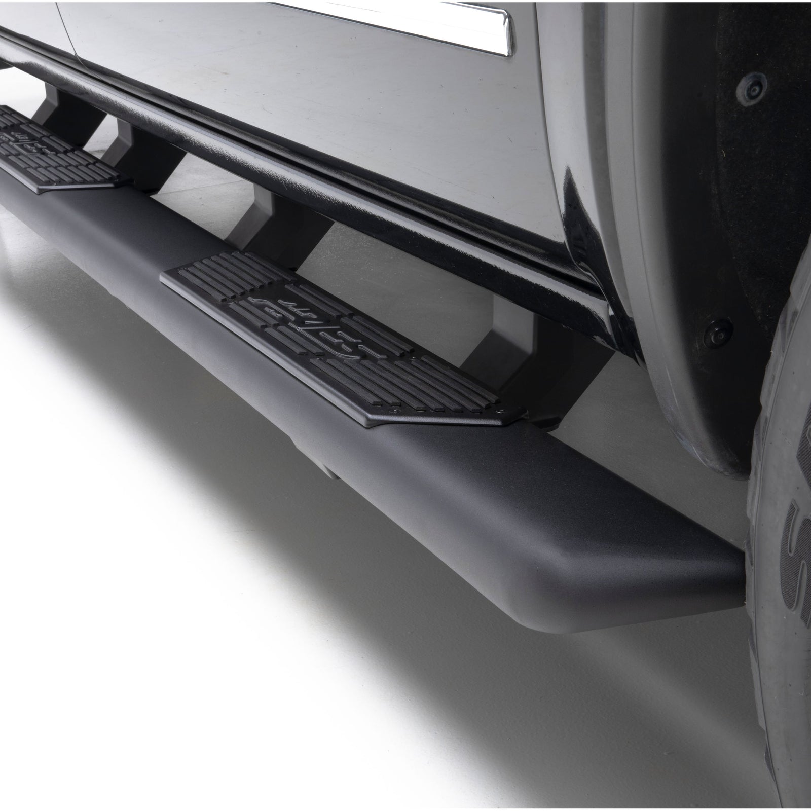 ARIES 2558055 AscentStep Black Steel 5-1/2 x 85-Inch Truck Running Boards, Select Toyota Tundra Crew Cab