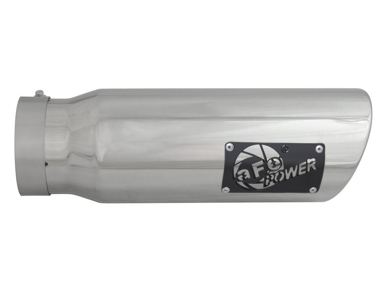 aFe Diesel Exhaust Tip Bolt On Polished 4in Inlex x 5in Outlet x 15in - 49T40501-P15