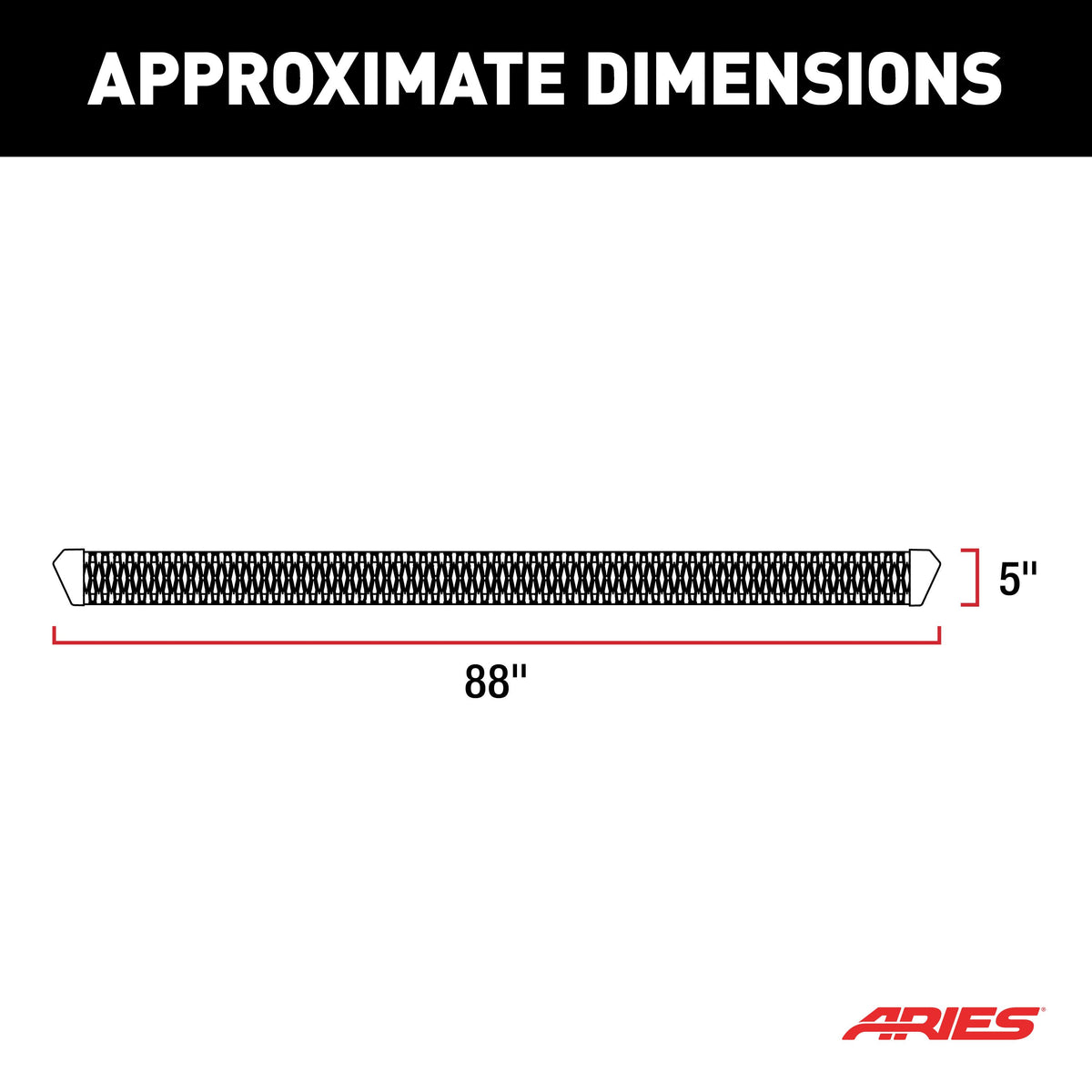 ARIES 2559011 SlimGrip 5" x 88" Black Aluminum Running Boards, Fits Select Chevrolet Silverado, GMC Sierra