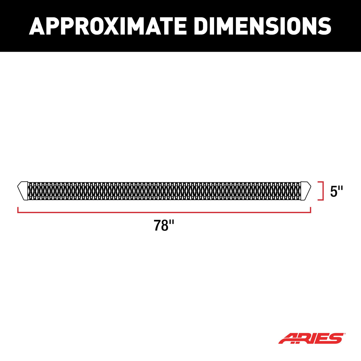 ARIES 2559021 SlimGrip 5" x 78" Black Aluminum Running Boards, Fits Select Chevrolet Silverado 2500 HD, 3500 HD, GMC Sierra 2500 HD, 3500 HD Diesel