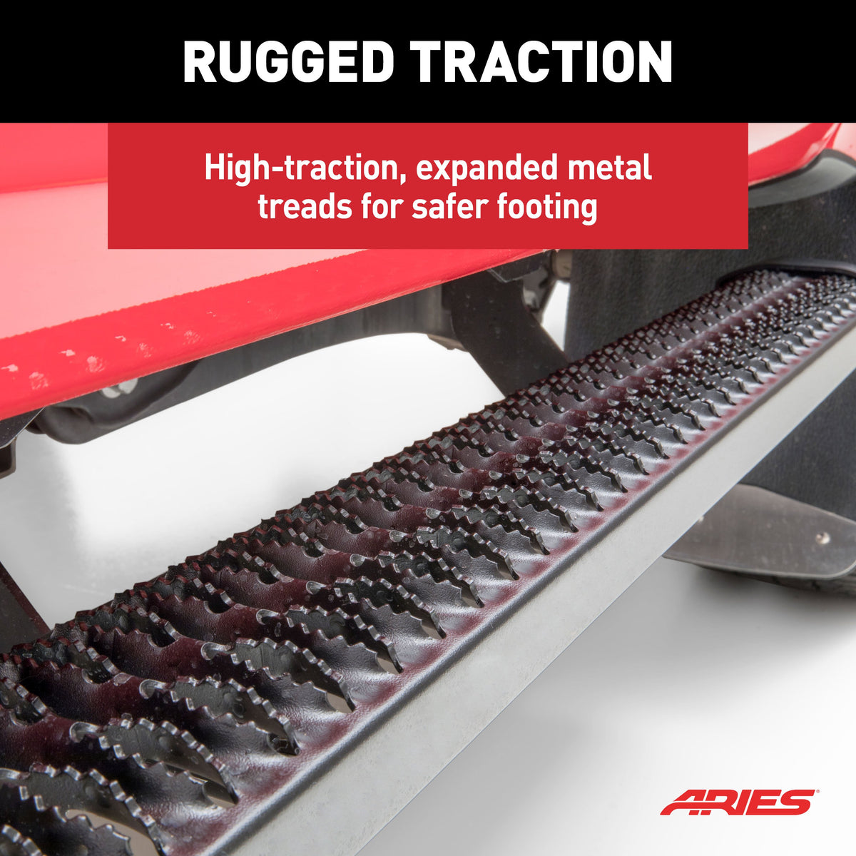 ARIES 2559024 SlimGrip 5" x 88" Black Aluminum Running Boards, Fits Select F-250 Super Duty, F-350 Super Duty, F-450 Super Duty